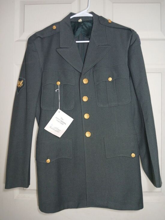 Other - Unissued U.S. Army Green Wool Serge Dress Coat 1956 Size 38R Original Tag NOS